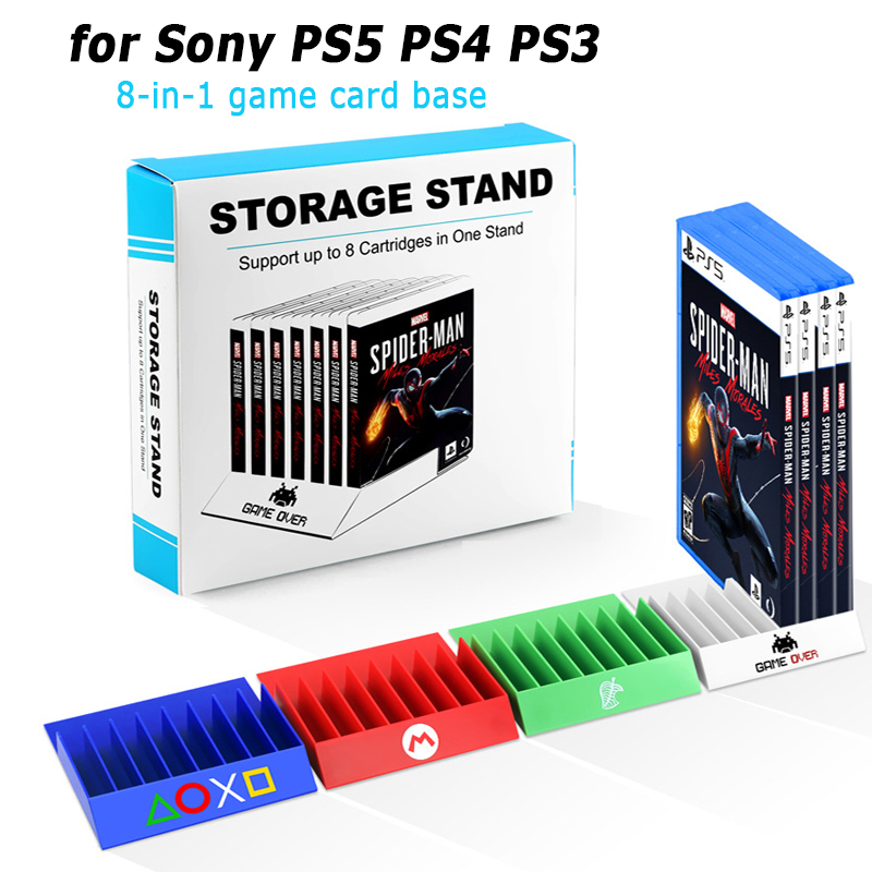 Gaming Card Holder - 8-in-1 for PS5 Game Card Base