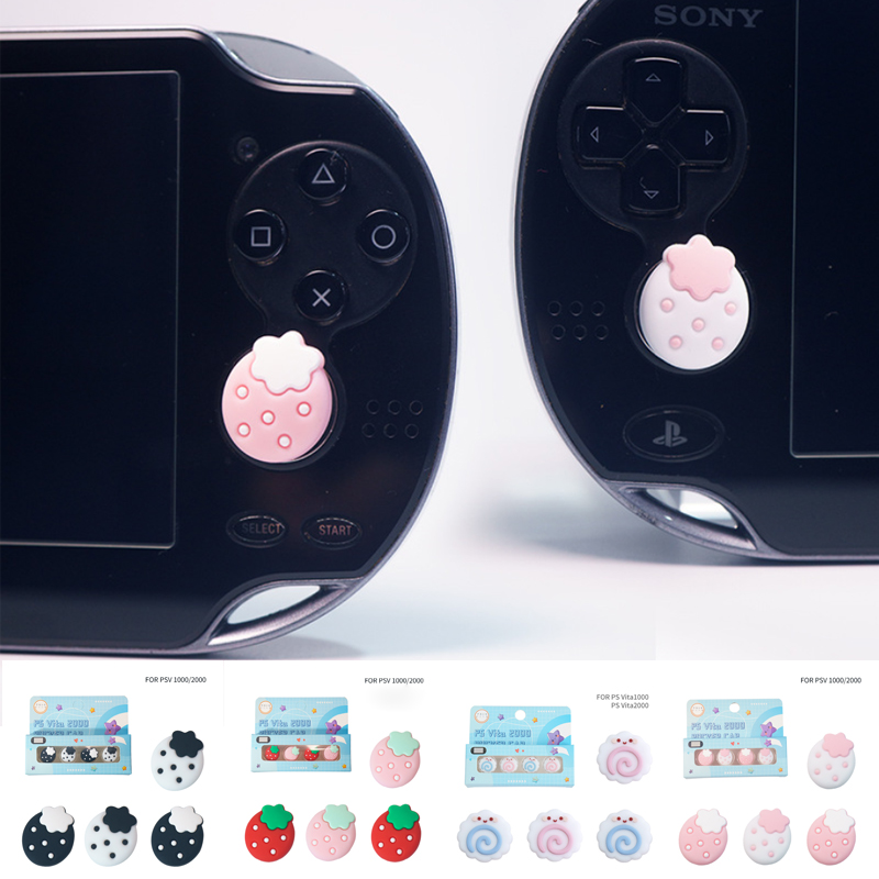 Thumb Grip Joystick - 4pcs Strawberry Soft Thumb Stick Grip