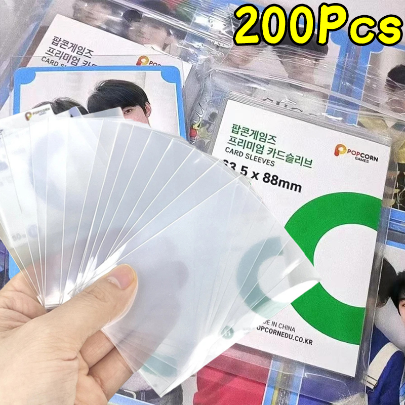 Gaming Card Holder - 200-50Pcs Card Transparent Sleeves Waterproof Clear