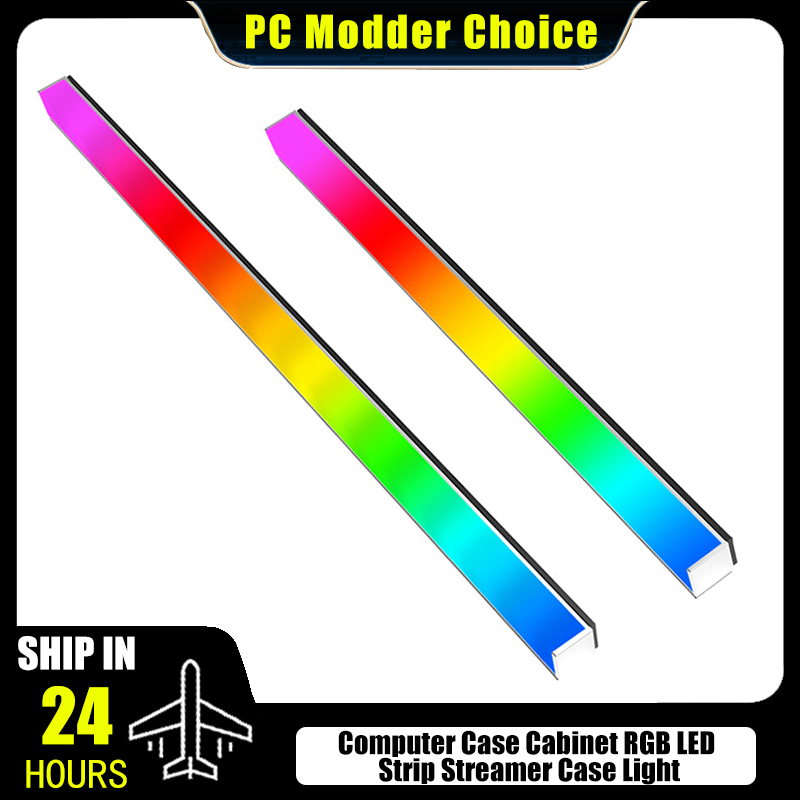Led Gaming Light Strip - Aluminum Hard Light Bar Dual-Sides RGB