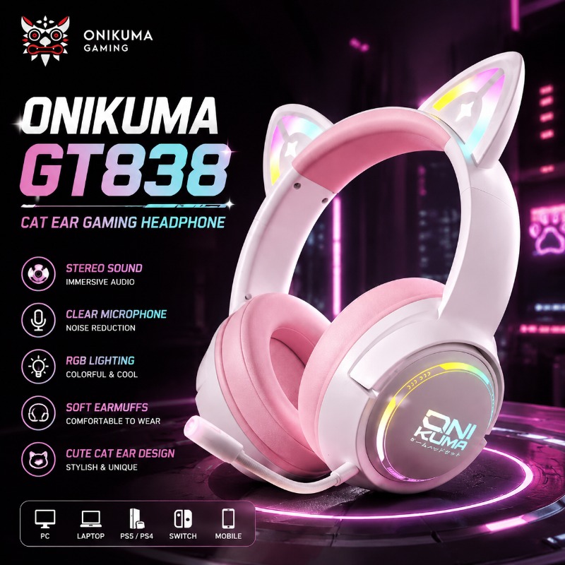 ONIKUMA GT838 Gaming Headset C - Gaming Console In Amazon ulasan dan harga
