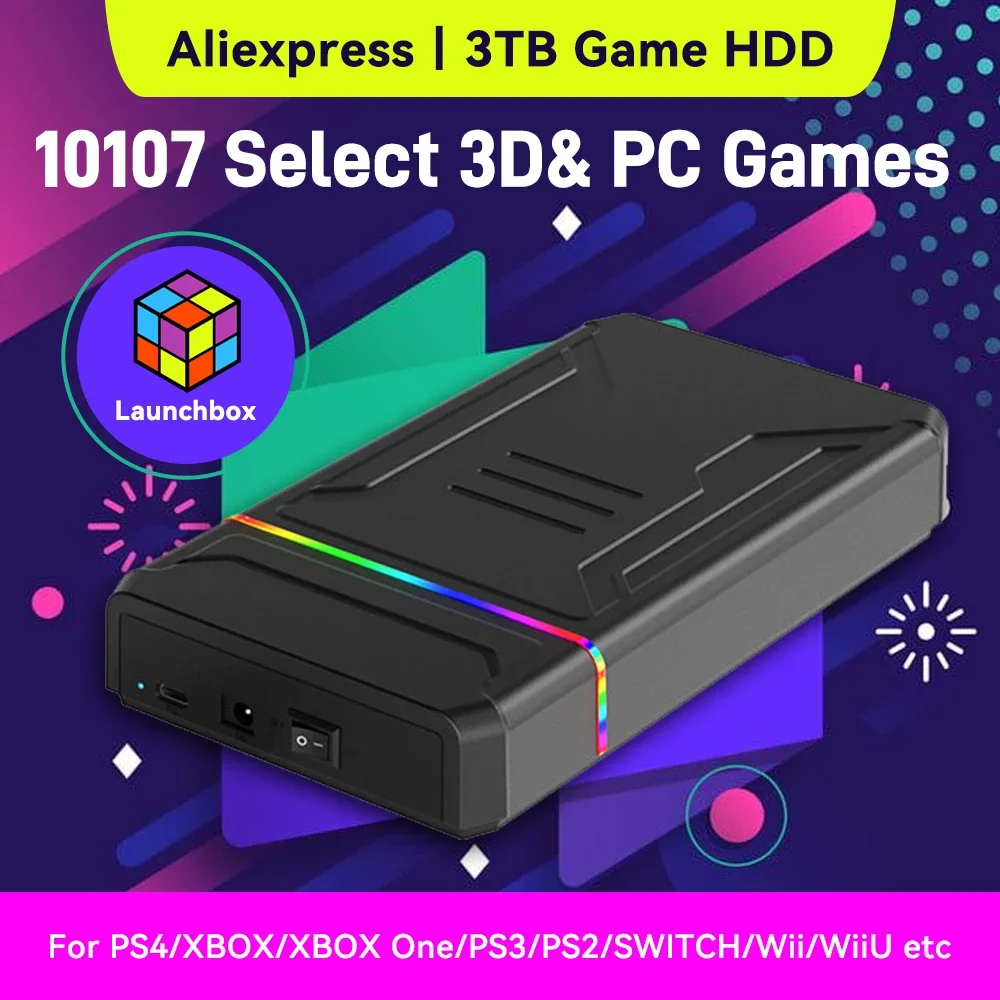 3TB Launchbox Portable Gaming  - Gaming Console.Emulators ulasan dan harga