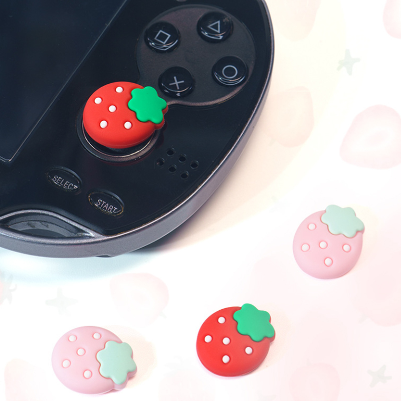 4pcs Strawberry Soft Thumb Sti - Thumb Grip Joystick ulasan dan harga