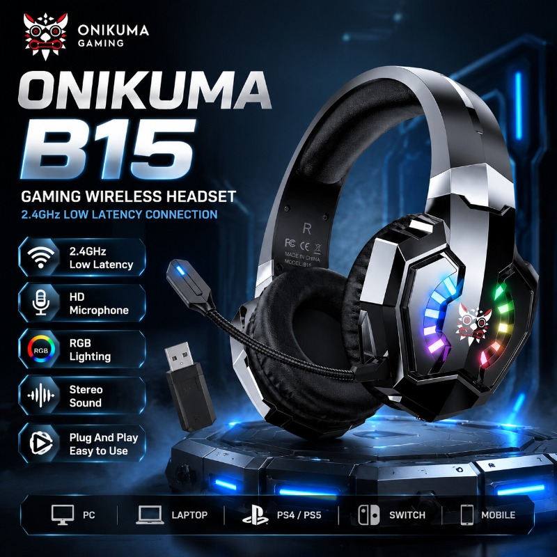 ONIKUMA B15 Gaming Headset Wir - Gaming Console In Amazon ulasan dan harga