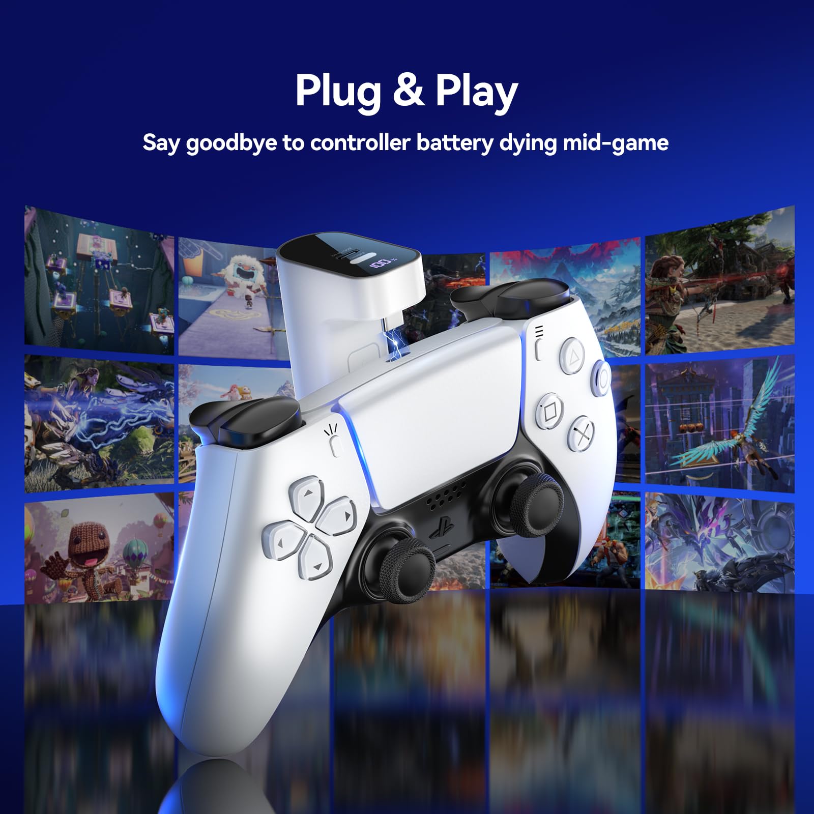 Charger for PS5 Controller, Ba - Sony Controller Dualsense Edge ulasan dan harga