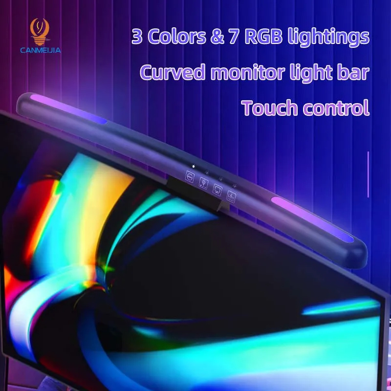 Curved LED Monitor Light Bar U - Led Gaming Light Strip ulasan dan harga
