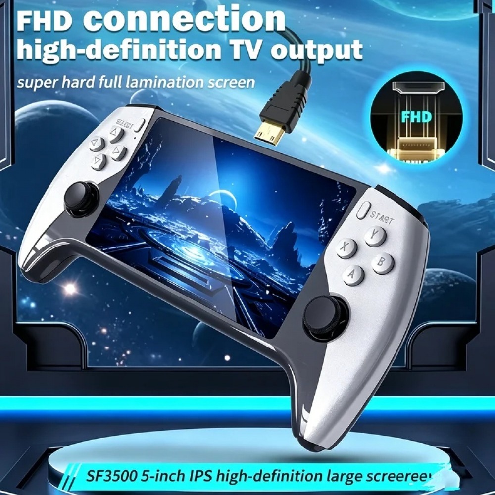 SF3500 5 inch Handheld Game Co - Gaming Console.Emulators ulasan dan harga
